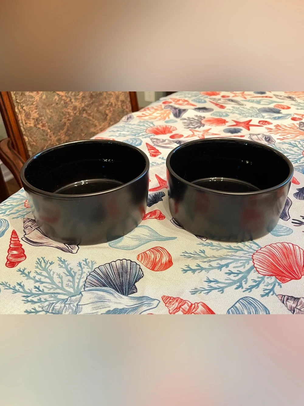Rae Dunn Black Ceramic 'HOCUS' & 'POCUS' Pet Bowls - Set of 2